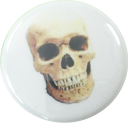 Totenkopf Button weiss